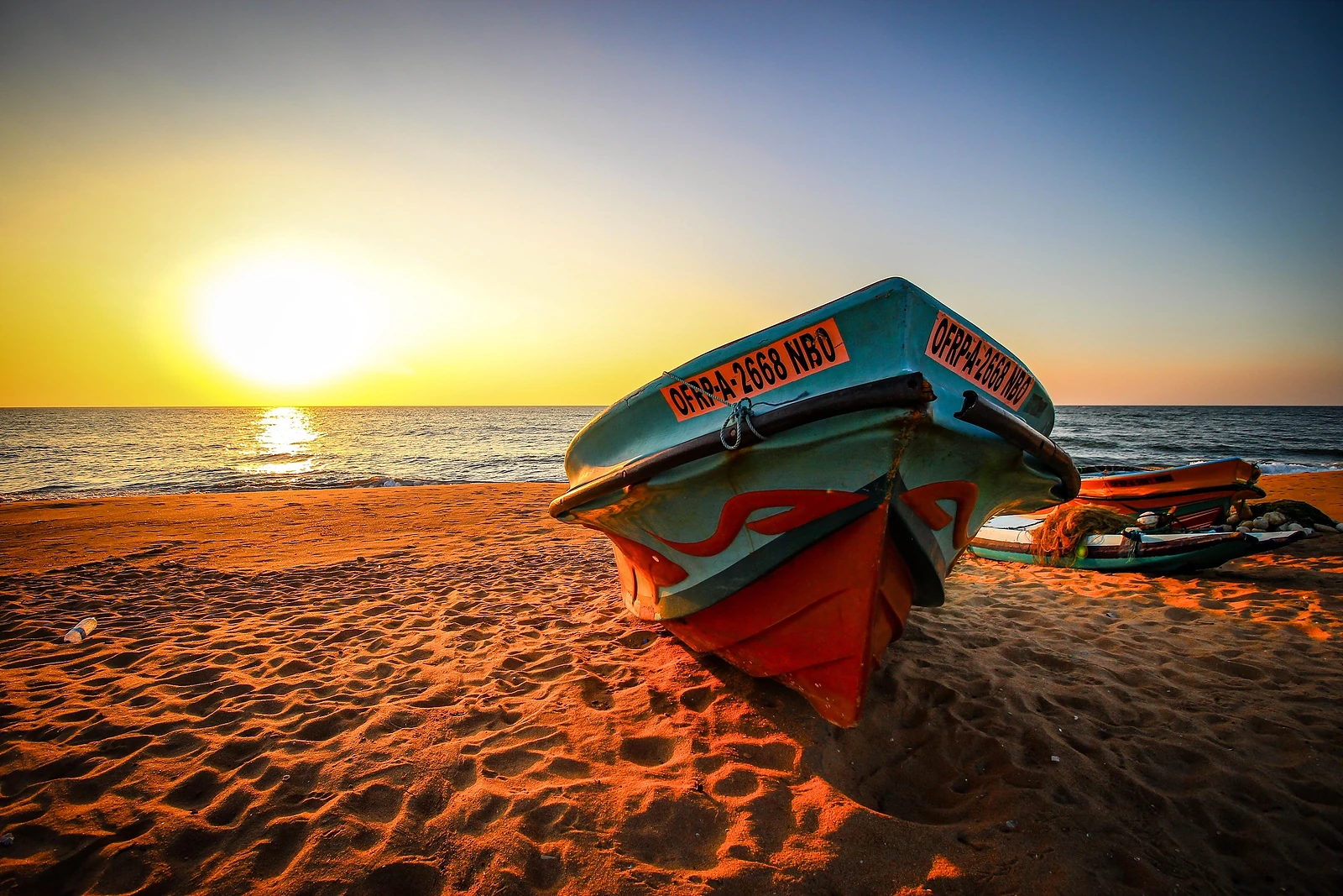 Bateau de pêche à Negombo